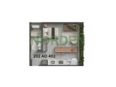 Apartamento, 34m² com 1 quarto, Luminae Urban Residence em Florianópolis