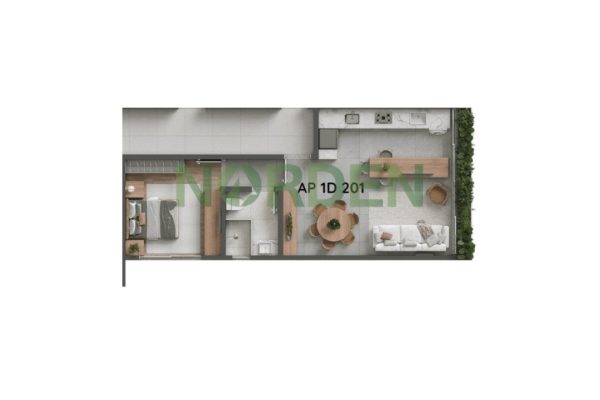 Apartamento, 47m² com 1 quarto, Luminae Urban Residence em Florianópolis