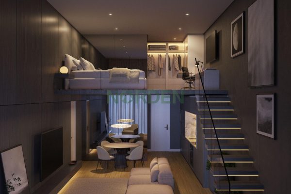 Studio, 44m² com 1 quarto e 1 vaga, Opus em Florianópolis