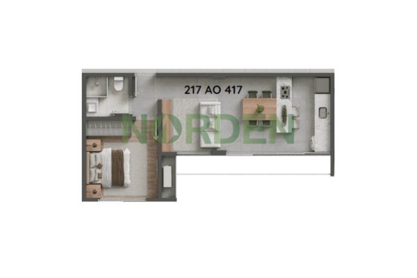 Apartamento, 42m² com 1 quarto, Luminae Urban Residence em Florianópolis