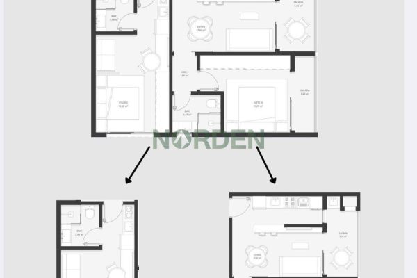 Apartamento, 78m² com 2 quartos, 2 suítes e 1 vaga, Connect View Jurerê em Florianópolis